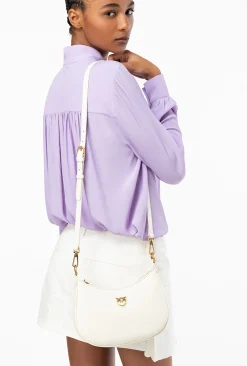 Sacs À Main|PINKO Mini Love Bag Half Moon Chinese New Year Blanc+Blanc-Or Antique