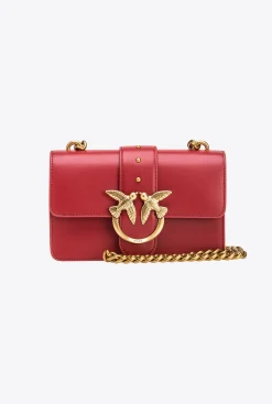 Sacs À Bandoulière|PINKO Mini Love Bag Icon Simply Rouge Rubis-Or Antique