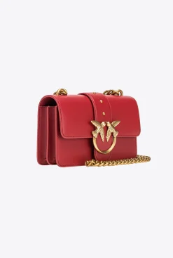 Sacs À Bandoulière|PINKO Mini Love Bag Icon Simply Rouge Rubis-Or Antique