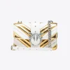 Sacs De Soirée|PINKO Mini Love Bag One A Chevrons Bicolores Galleria Or/Blanc-Nickel Brillant