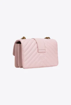 Sacs À Bandoulière|PINKO Mini Love Bag One Chevron Rose/Rose Poudre-Or Antique