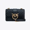Sacs À Bandoulière|PINKO Mini Love Bag One Chevron Noir-Vieil Or