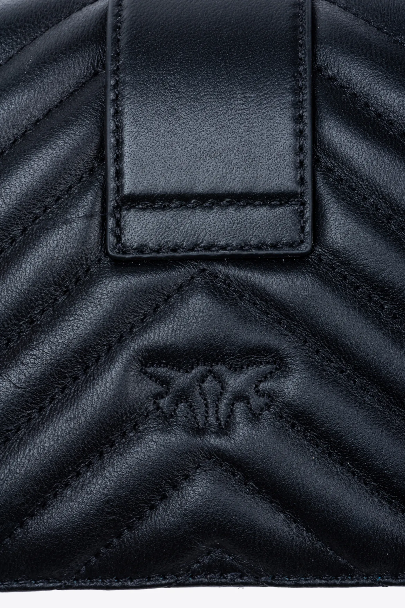 Sacs À Bandoulière|PINKO Mini Love Bag One Chevron Noir-Vieil Or