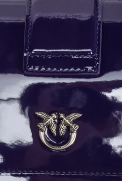 Sacs À Bandoulière|PINKO Mini Love Bag One En Cuir Degrade Brillant Galleria Pourpre Imperiale-Vieil Argent