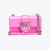 Sacs À Bandoulière|PINKO Mini Love Bag One En Cuir Degrade Brillant Galleria Petale De Rose-Vieil Argent