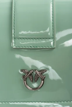 Sacs À Bandoulière|PINKO Mini Love Bag One En Cuir Degrade Brillant Galleria Vert Pastel-Vieil Argent