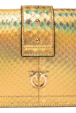 Sacs De Soirée|PINKO Mini Love Bag One En Reptile Lame Galleria Or-Or Brillant