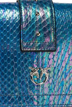 Sacs De Soirée|PINKO Mini Love Bag One En Reptile Lame Galleria Rose/Vert/Violet-Nickel Brillant