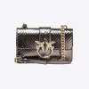 Sacs De Soirée|PINKO Mini Love Bag One En Reptile Lame Galleria Canon De Fusil-Or Brillant