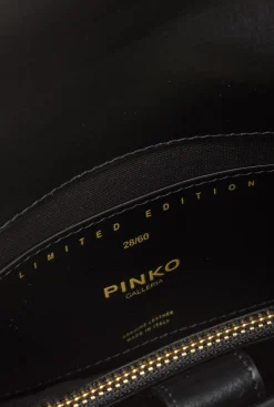 Sacs De Soirée|PINKO Mini Love Bag One En Reptile Lame Galleria Rose Poudre-Or Brillant
