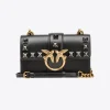 Sacs À Bandoulière|PINKO Mini Love Bag One Painted Studs Noir-Vieil Or