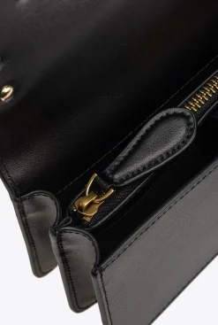 Sacs À Bandoulière|PINKO Mini Love Bag One Painted Studs Noir-Vieil Or