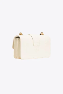 Sacs À Bandoulière|PINKO Mini Love Bag One Painted Studs Blanc+Blanc-Or Antique