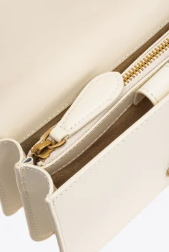 Sacs À Bandoulière|PINKO Mini Love Bag One Painted Studs Blanc+Blanc-Or Antique