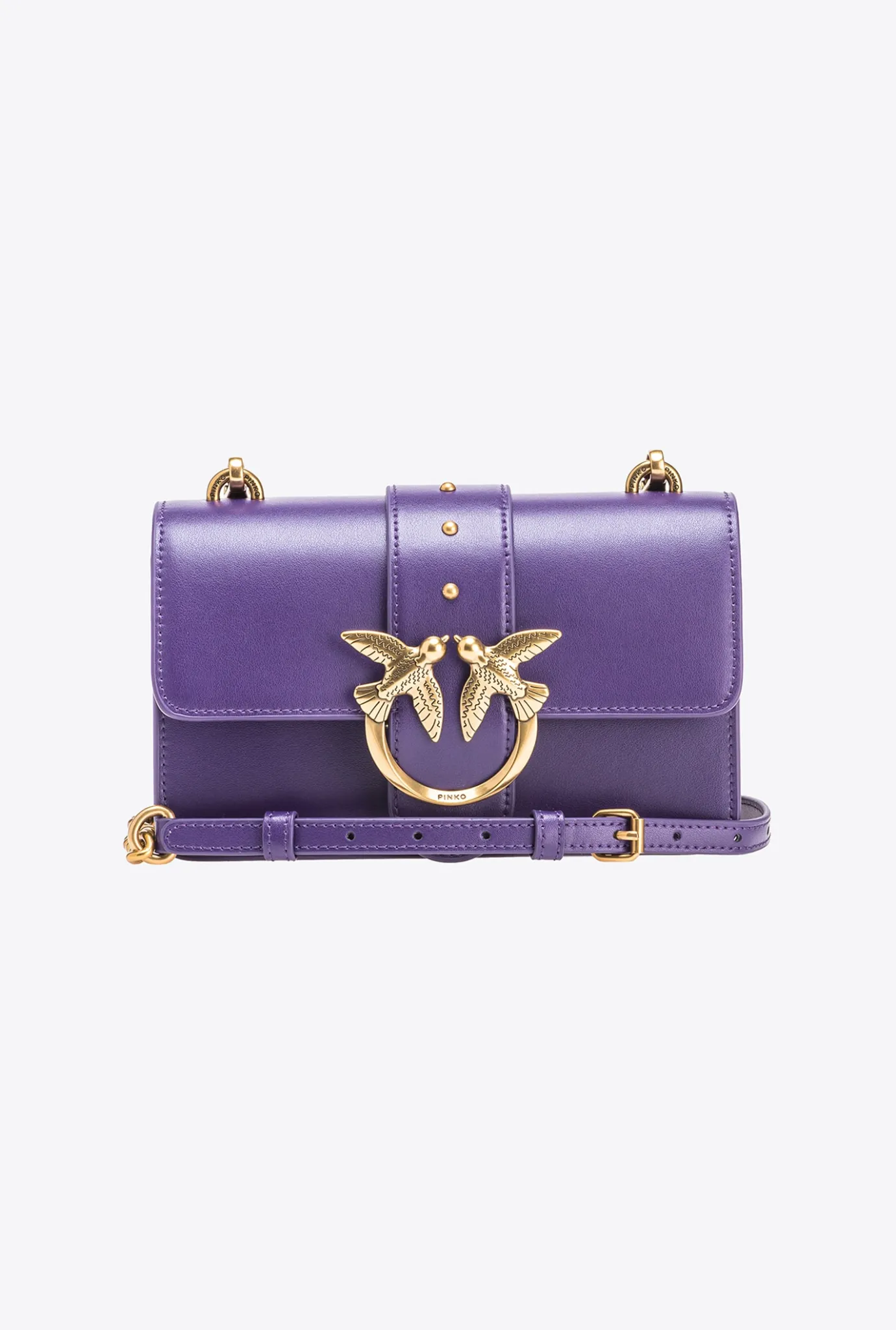 Sacs À Bandoulière|PINKO Mini Love Bag One Simply Violet Frangipanier-Or Antique