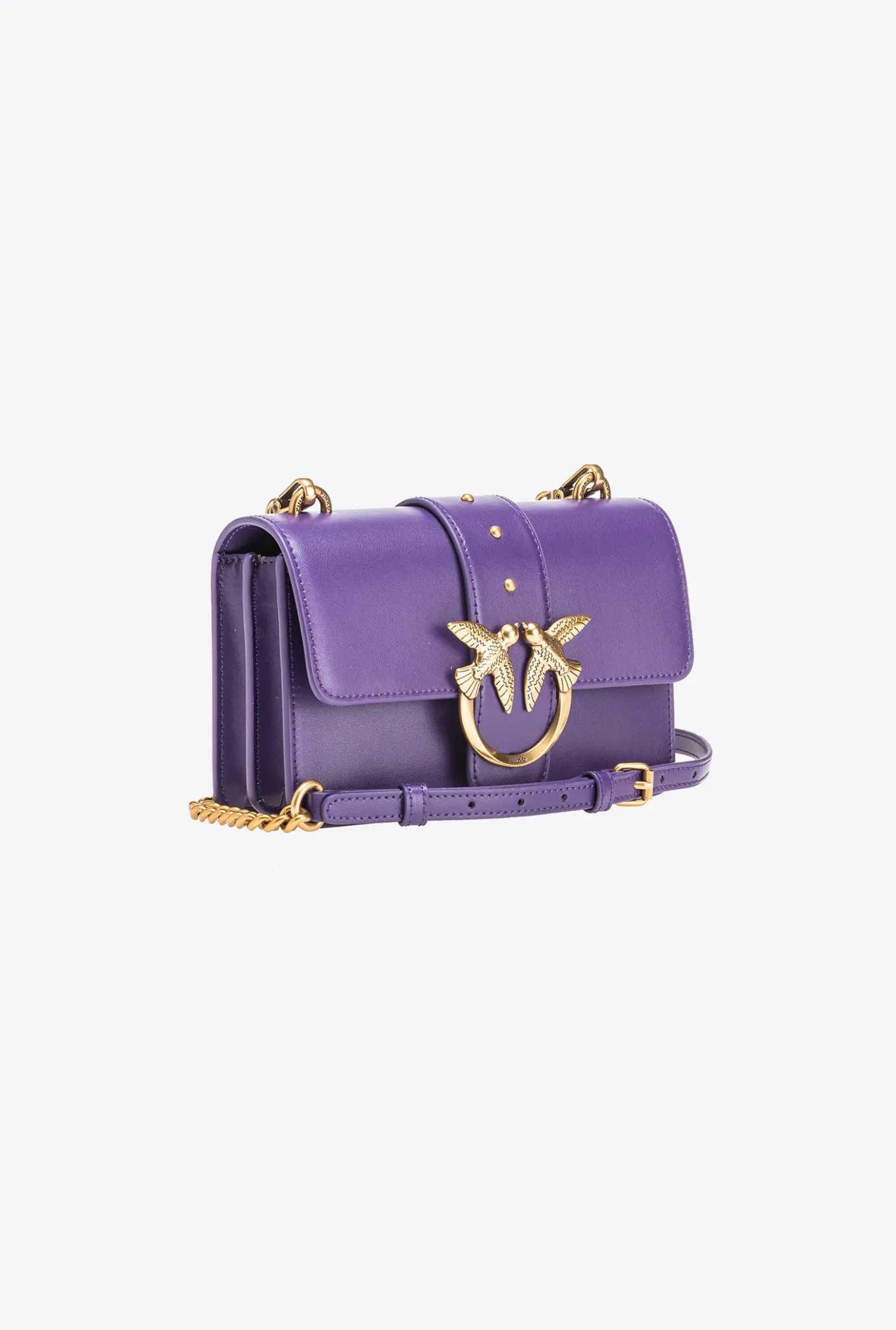 Sacs À Bandoulière|PINKO Mini Love Bag One Simply Violet Frangipanier-Or Antique