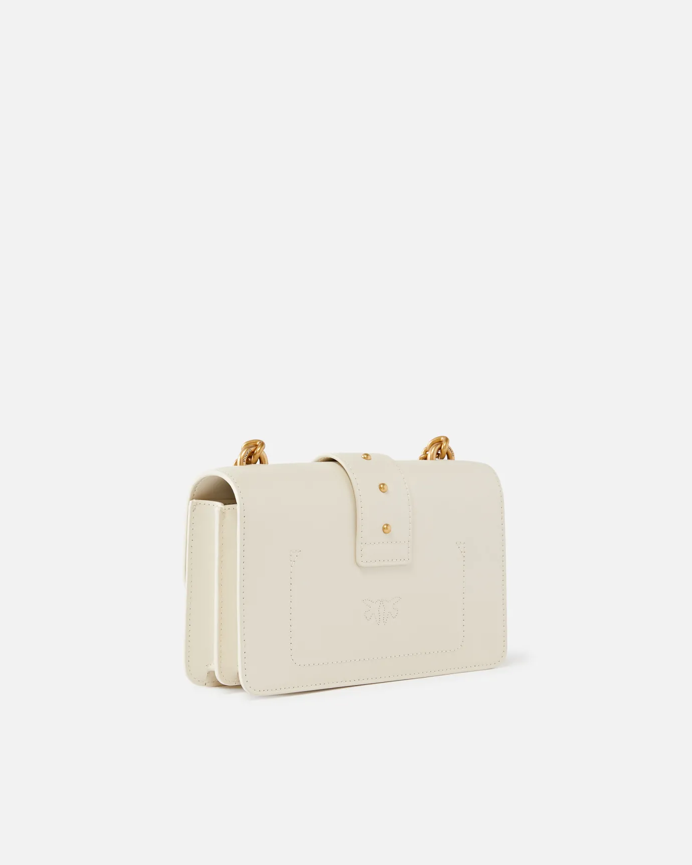 Sacs À Bandoulière|PINKO Mini Love Bag One Simply Blanc+Blanc-Or Antique