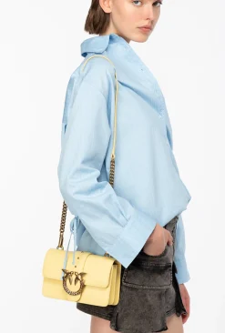 Sacs De Soirée|PINKO Mini Love Bag One Simply Jewel Jaune Aqueux-Or Antique