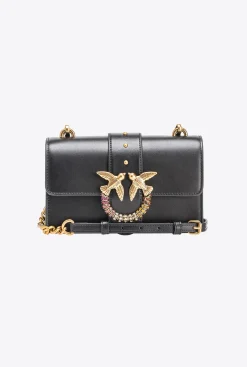 Sacs De Soirée|PINKO Mini Love Bag One Simply Jewel Noir-Vieil Or