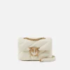 Sacs À Bandoulière|PINKO Mini Love Bag Puff Maxi Quilt Blanc+Blanc-Or Antique
