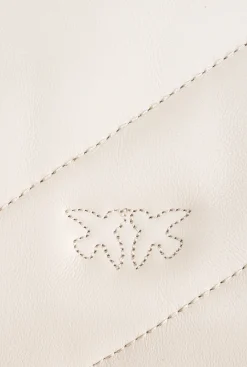 Sacs À Bandoulière|PINKO Mini Love Bag Puff Maxi Quilt Blanc+Blanc-Or Antique