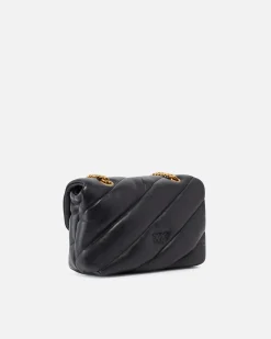 Sacs Portés Épaule|PINKO Mini Love Bag Puff Maxi Quilt Noir-Vieil Or