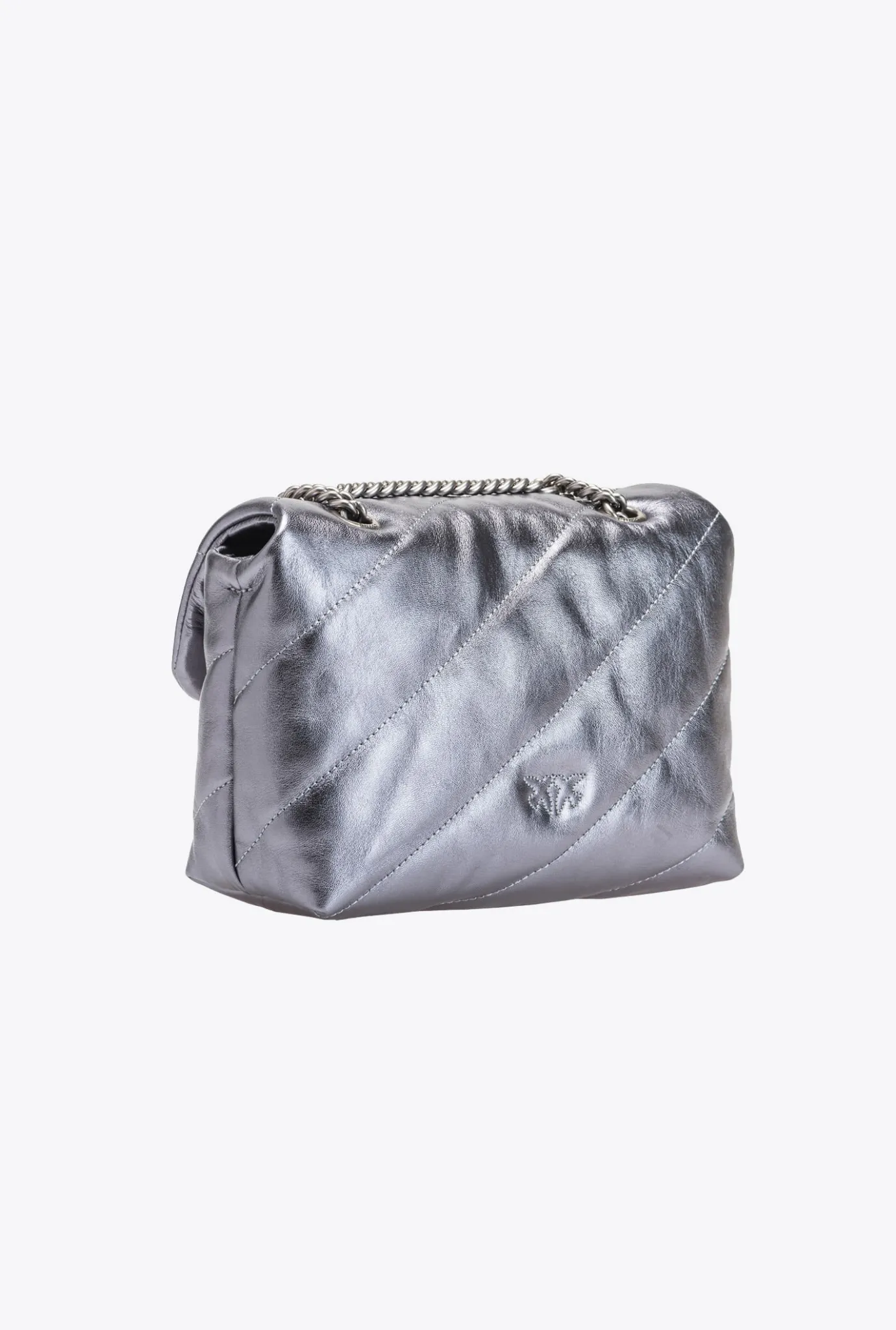 Sacs De Soirée|PINKO Mini Love Bag Puff Maxi Quilt Jewel Argent-Vieil Argent