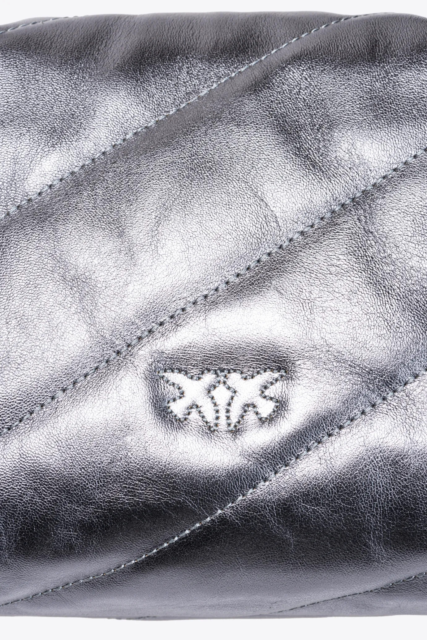 Sacs De Soirée|PINKO Mini Love Bag Puff Maxi Quilt Jewel Argent-Vieil Argent