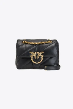 Sacs Portés Épaule|PINKO Mini Love Bag Puff Maxi Quilt Noir-Vieil Or