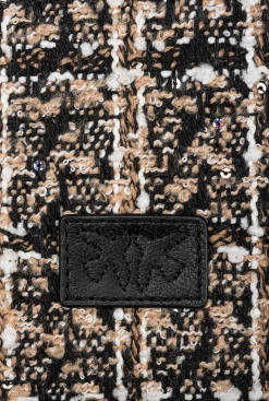Sacs À Bandoulière|PINKO Mini Love Bag Puff Pearls Frame Beige Oxford-Or Antique