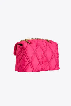 Sacs Portés Épaule|PINKO Mini Love Bag Puff Rhombus Rose Pinko-Or Antique