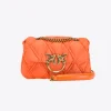 Sacs Portés Épaule|PINKO Mini Love Bag Puff Rhombus Orange Vif-Or Antique