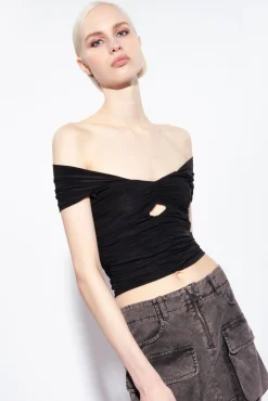 Jupes|PINKO Mini-Jupe Cargo Noir Limousine