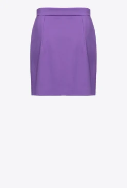 Jupes|PINKO Mini-Jupe Effet Scuba Lilas Lavande