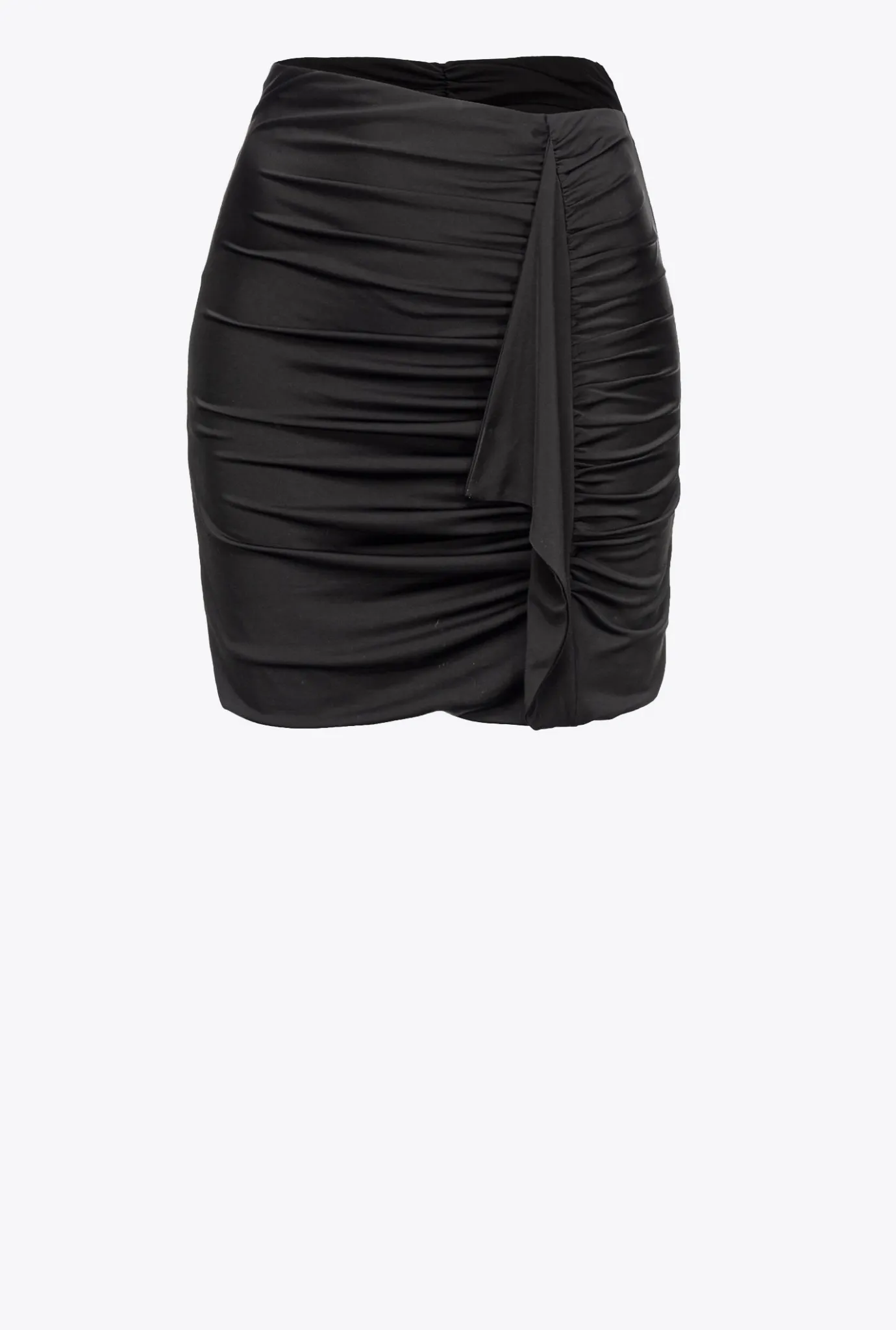 Jupes|PINKO Mini-Jupe Froncee Noir Limousine