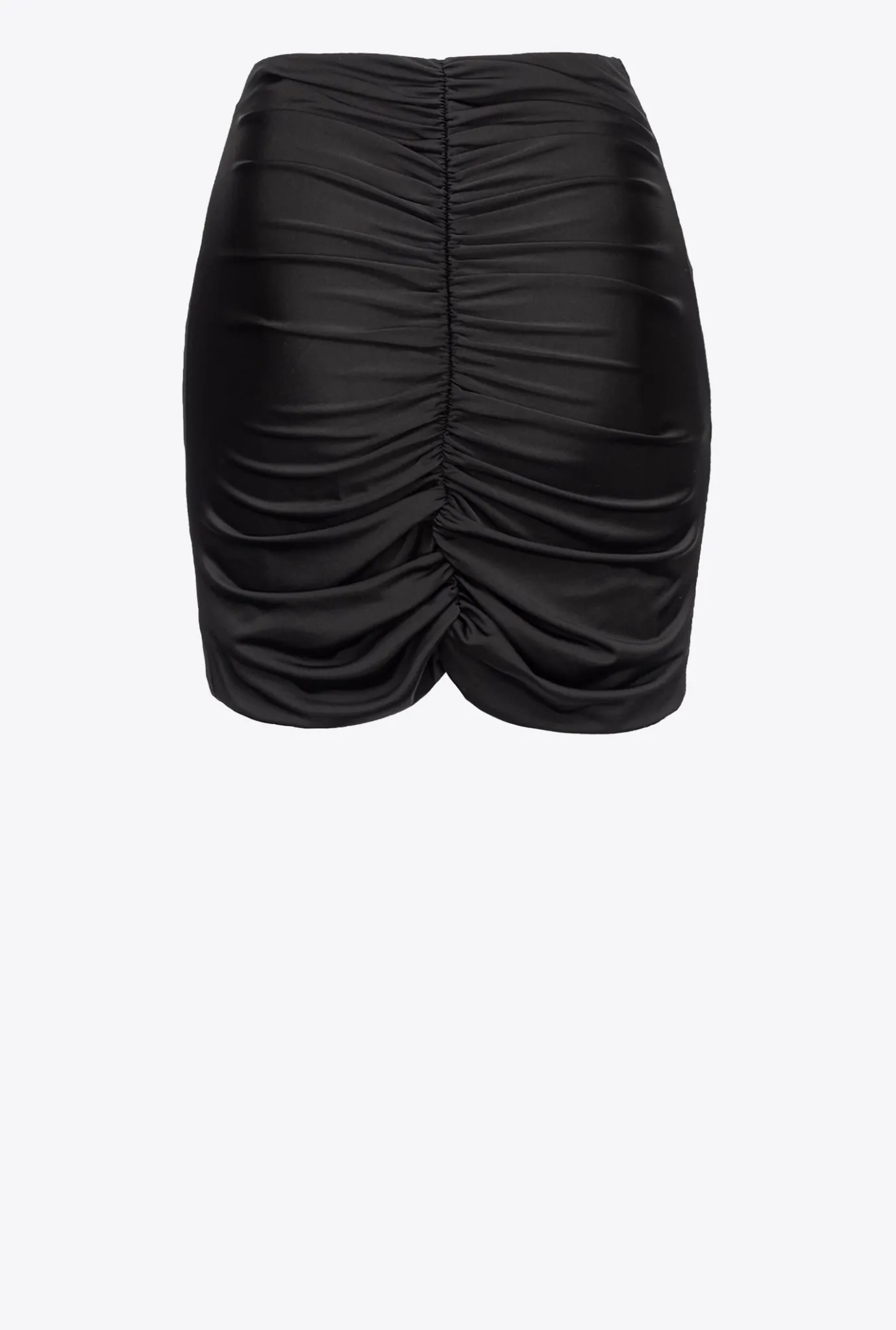 Jupes|PINKO Mini-Jupe Froncee Noir Limousine