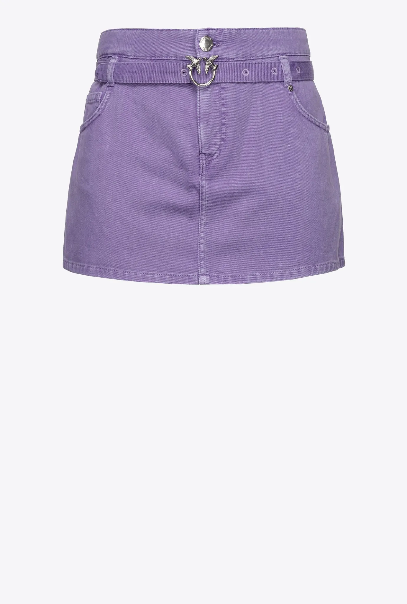 Jeans|PINKO Mini-Jupe Short Ceinturee Lilas Lavande
