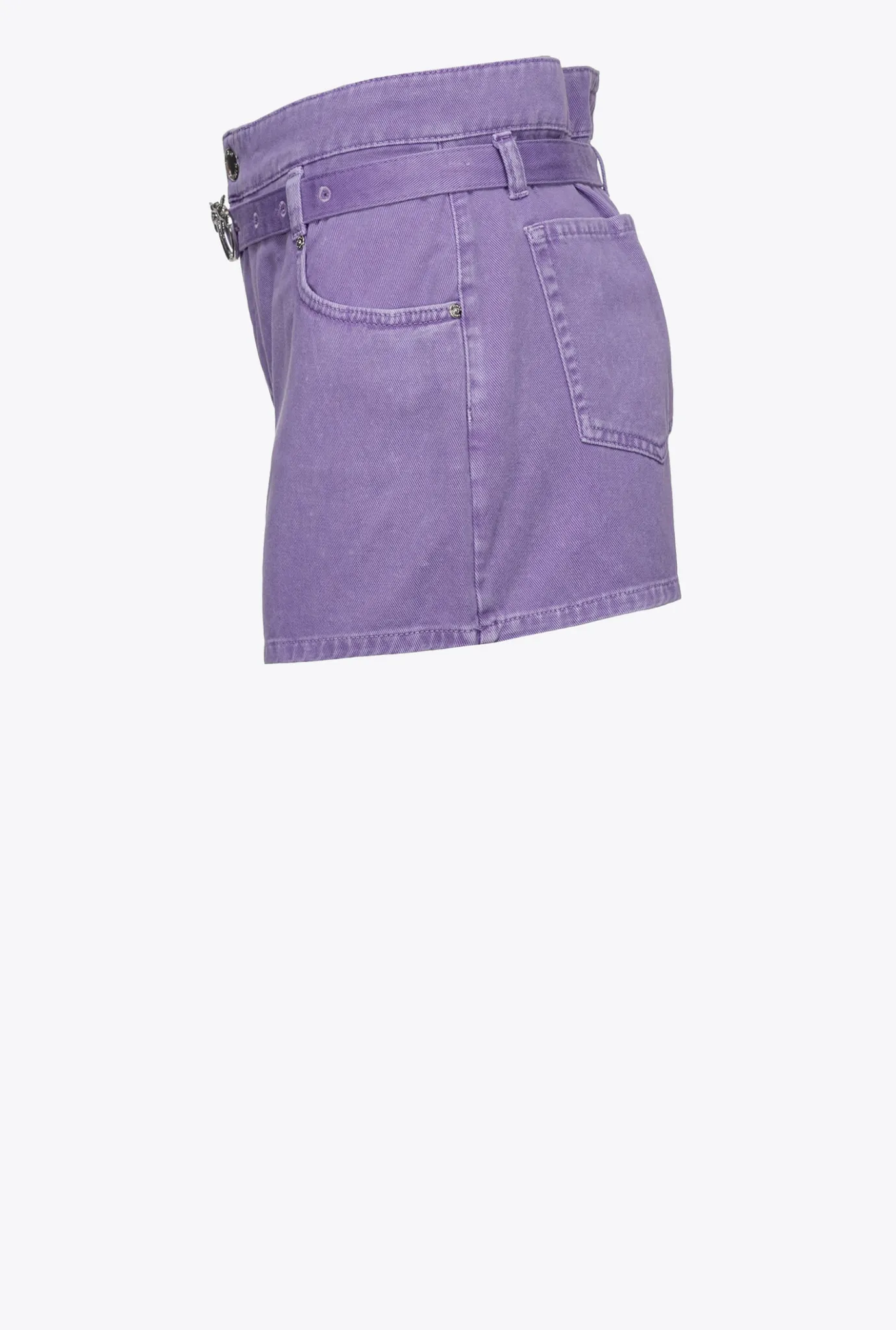 Jeans|PINKO Mini-Jupe Short Ceinturee Lilas Lavande