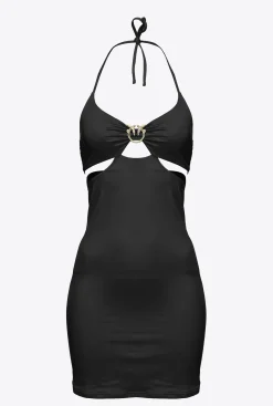 Maillots De Bain|PINKO Mini-Robe A Boucle Love Birds Noir Limousine