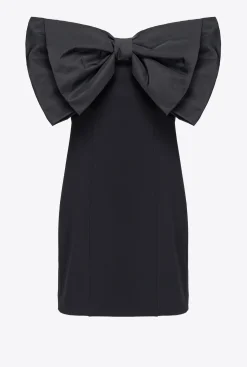 Robes|PINKO Mini-Robe Avec Maxi Noeud Sur Le Devant Noir Limousine