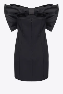 Robes|PINKO Mini-Robe Avec Maxi Noeud Sur Le Devant Noir Limousine