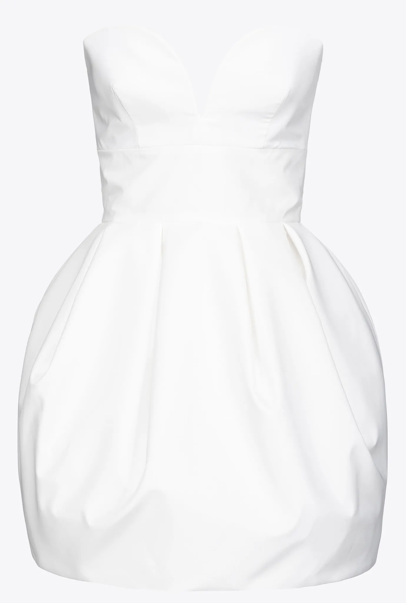 Robes|PINKO Mini-Robe Boule En Taffetas Galleria Blanc Casse
