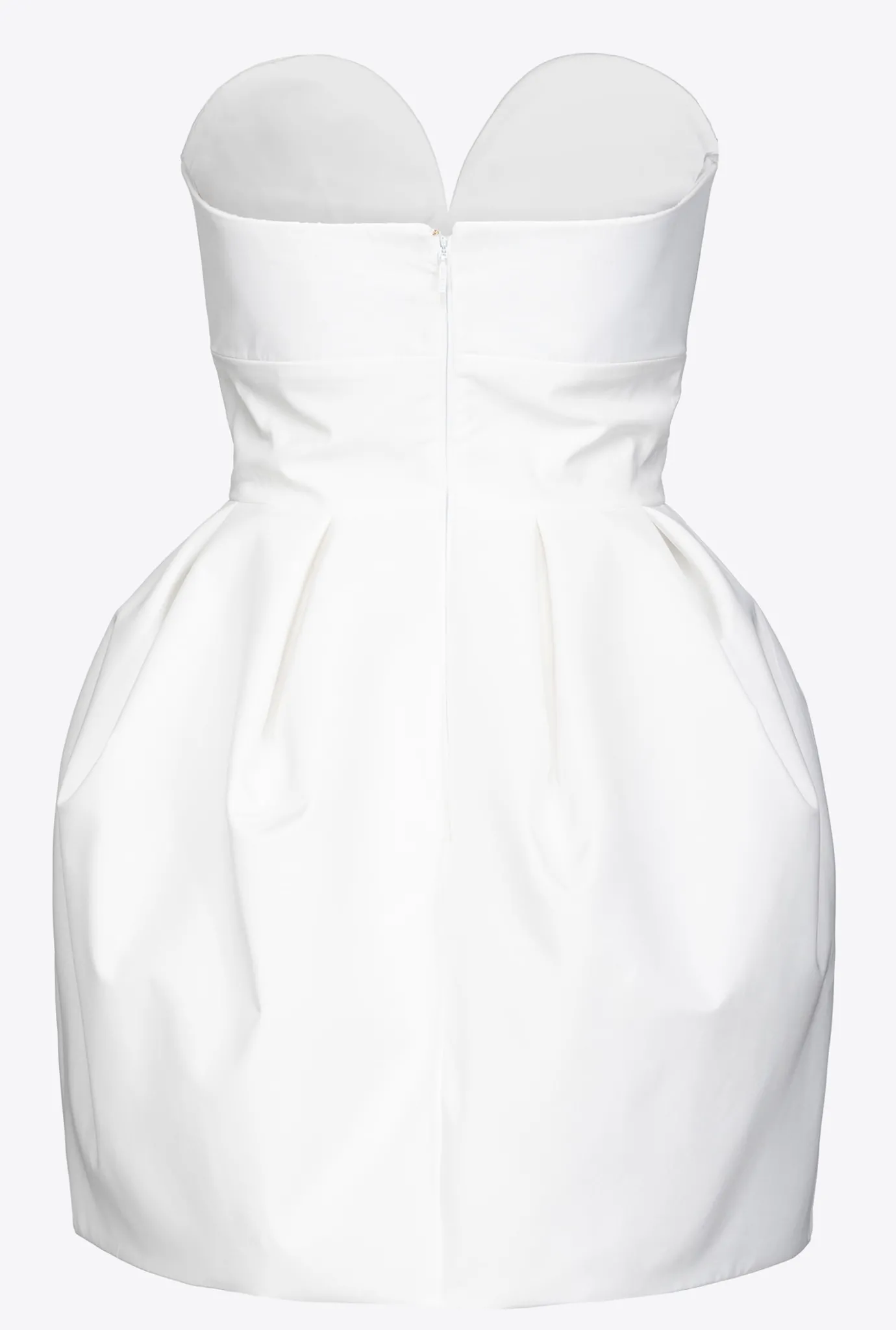 Robes|PINKO Mini-Robe Boule En Taffetas Galleria Blanc Casse