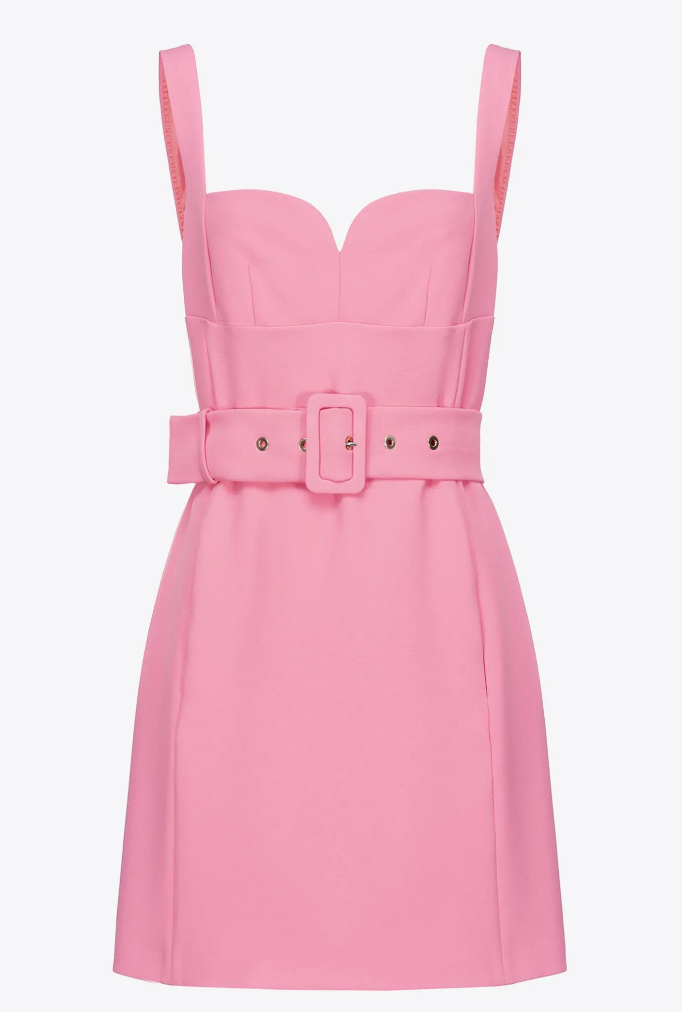 Robes|PINKO Mini-Robe Ceinturee Rose-Convolvus