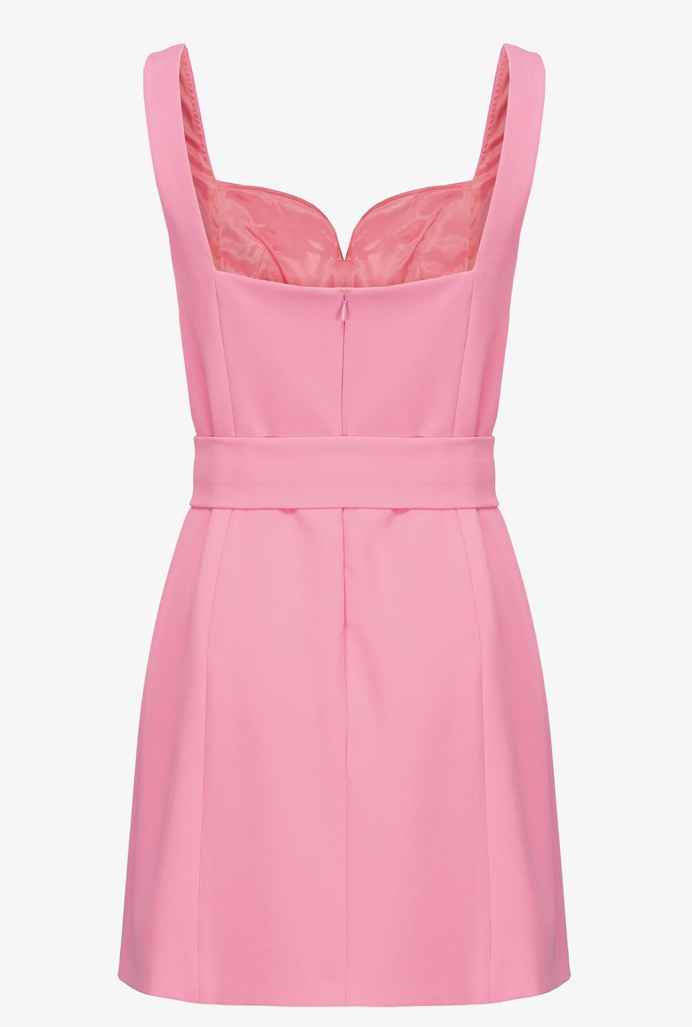 Robes|PINKO Mini-Robe Ceinturee Rose-Convolvus