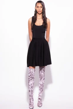 Robes|PINKO Mini-Robe Croisee Au Dos Noir Limousine