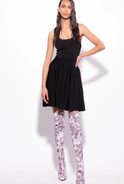 Robes|PINKO Mini-Robe Croisee Au Dos Noir Limousine