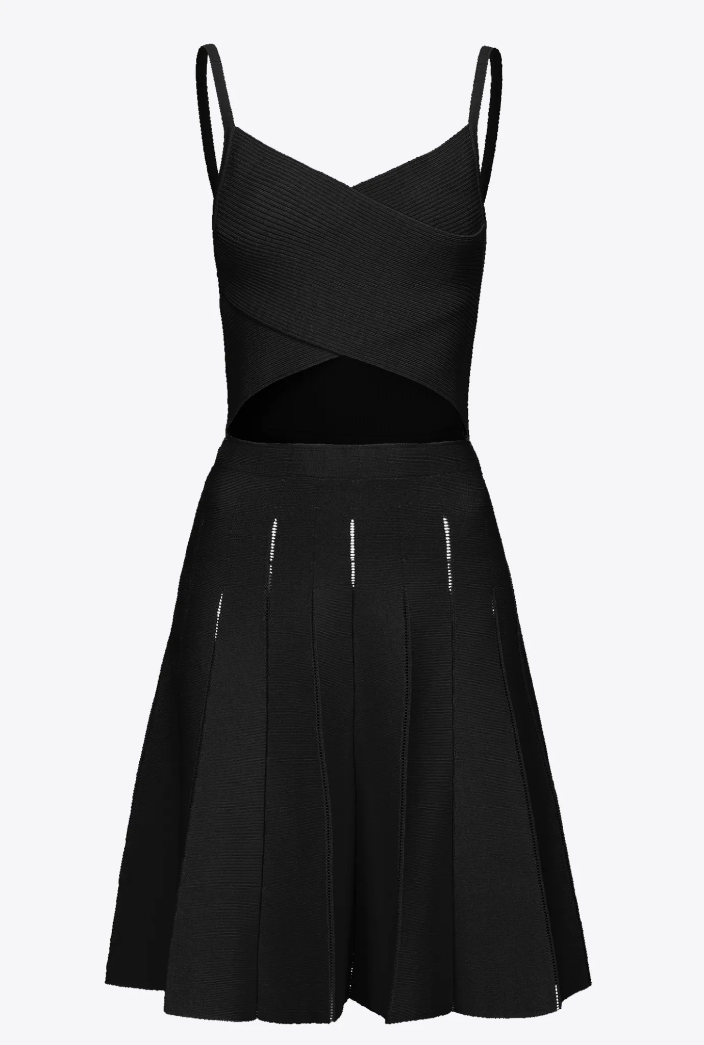 Robes|PINKO Mini-Robe En Maille Noir Limousine