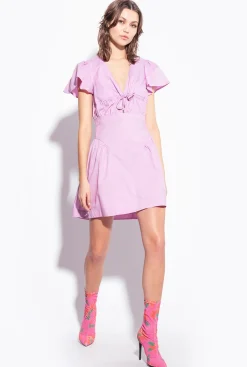 Robes|PINKO Mini-Robe En Popeline Safran Fonce
