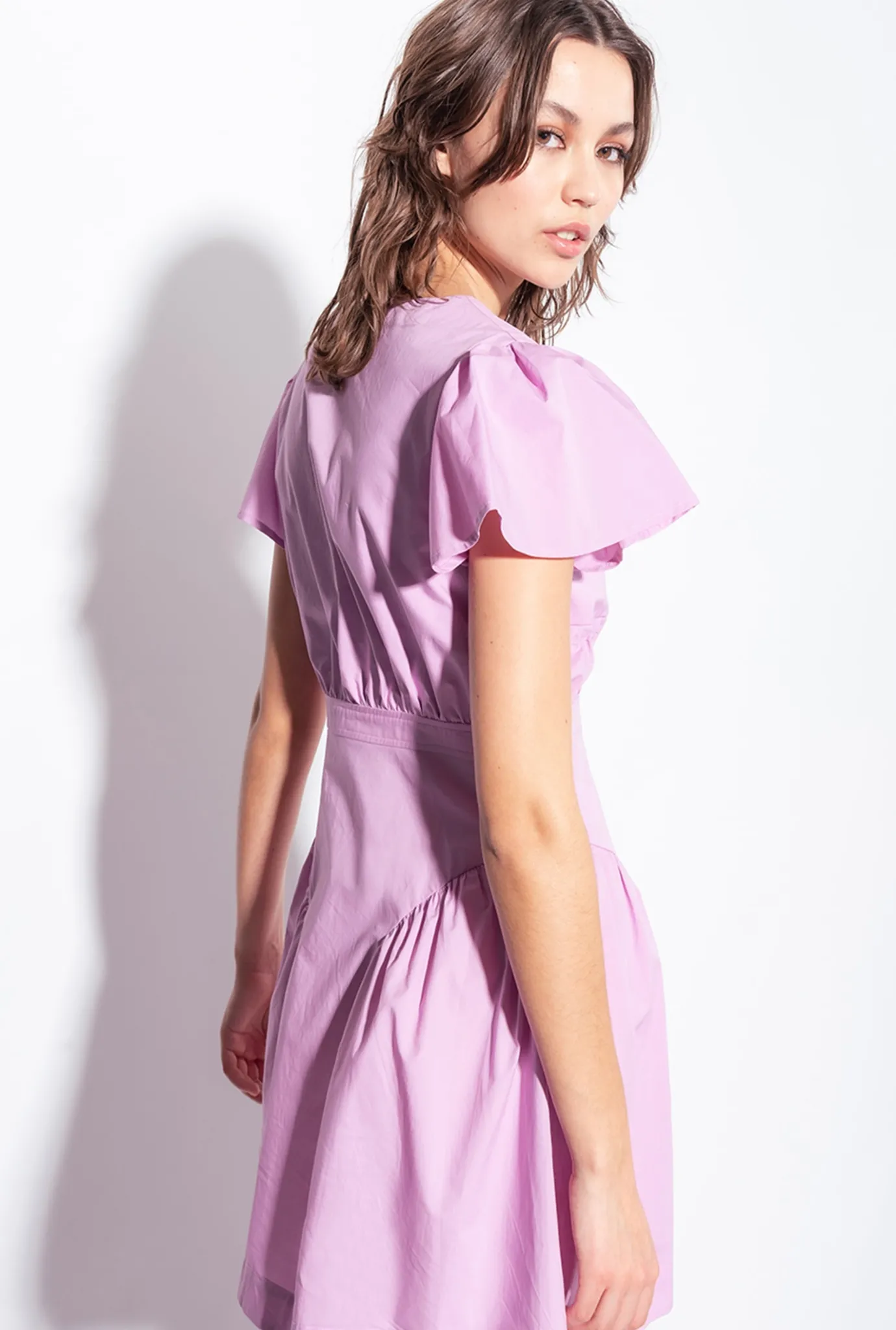 Robes|PINKO Mini-Robe En Popeline Safran Fonce